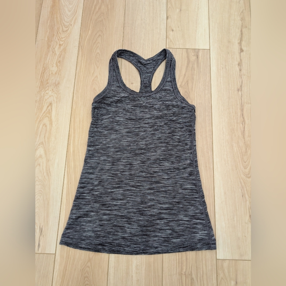 Women's Black Striped Racerback Tank Top By Lululemon (See Size Note)